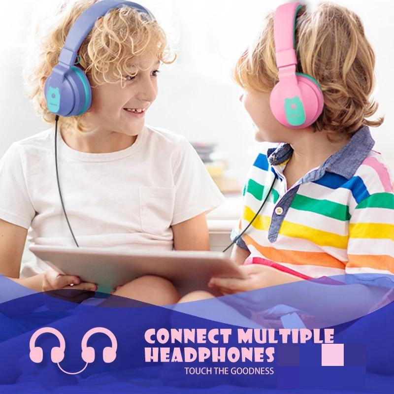 BOBO+ Kid&#39;s Wireless Bluetooth 5.0 Headphones Noise Reduction Over-ear Headsets Stereo Sound FM Radio Support TF Card Earphone for Boys Girls School Study Home
