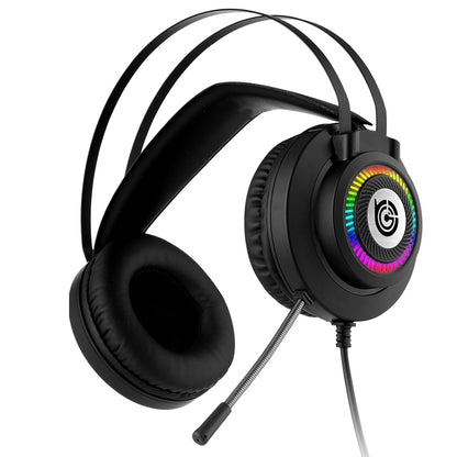 GT9 RGB Light Design Head-mounted Wired Stereo Sound E-sports Headphone Computer Gaming Headset with Adjustable Angle Mic