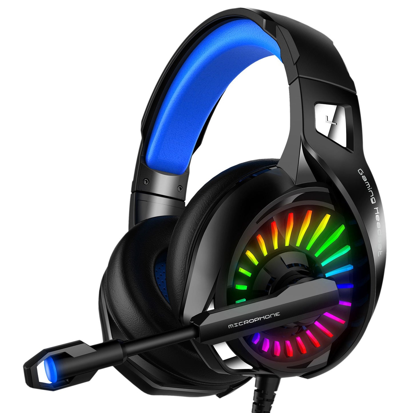 IMYB A20 Wired Over-Ear E-sports Headphone RGB LED Light Stereo Gaming Headset with Rotatable Microphone