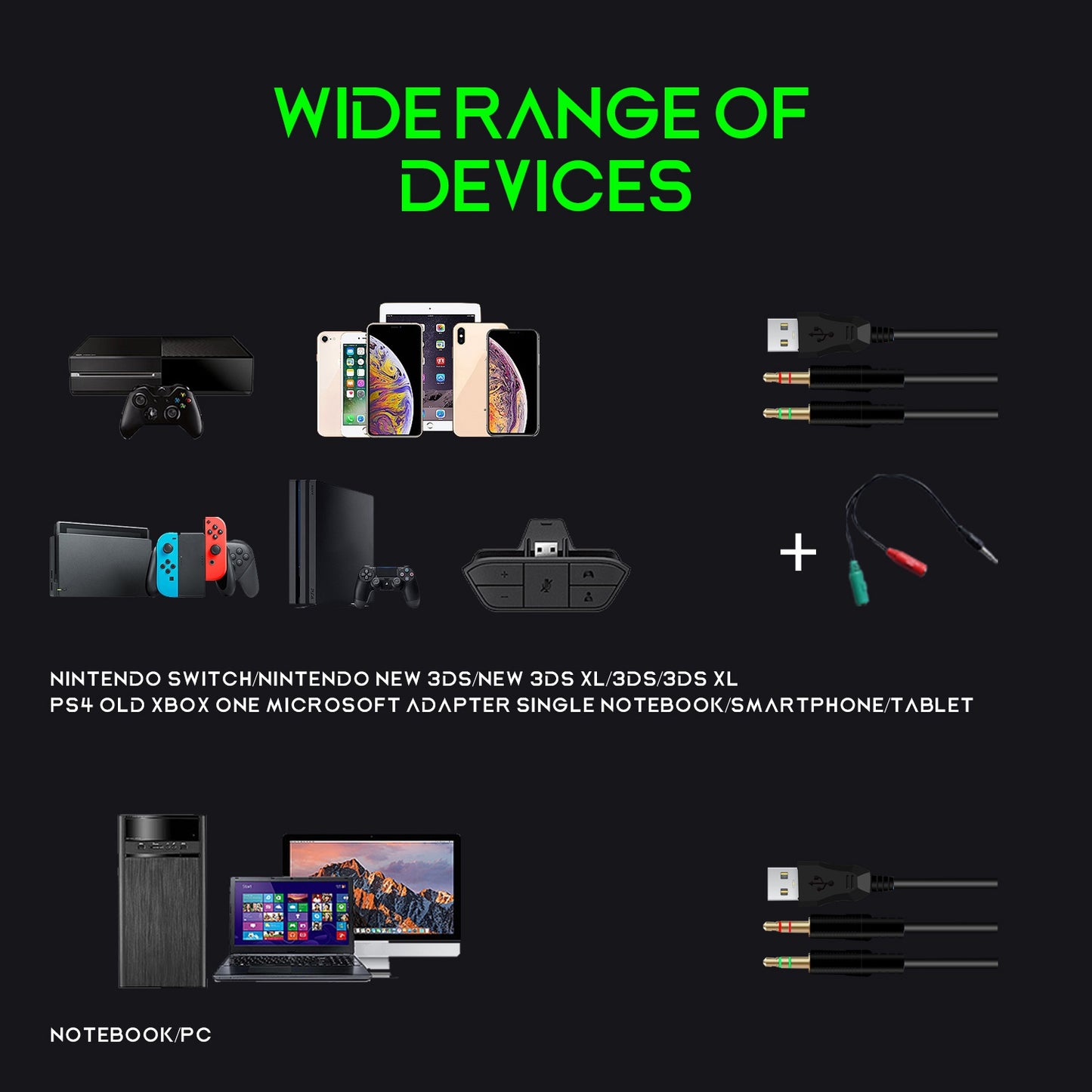 IMYB A22 Over Ear Wired Headphones with Adjustable Microphone Stereo RGB Gaming Headset