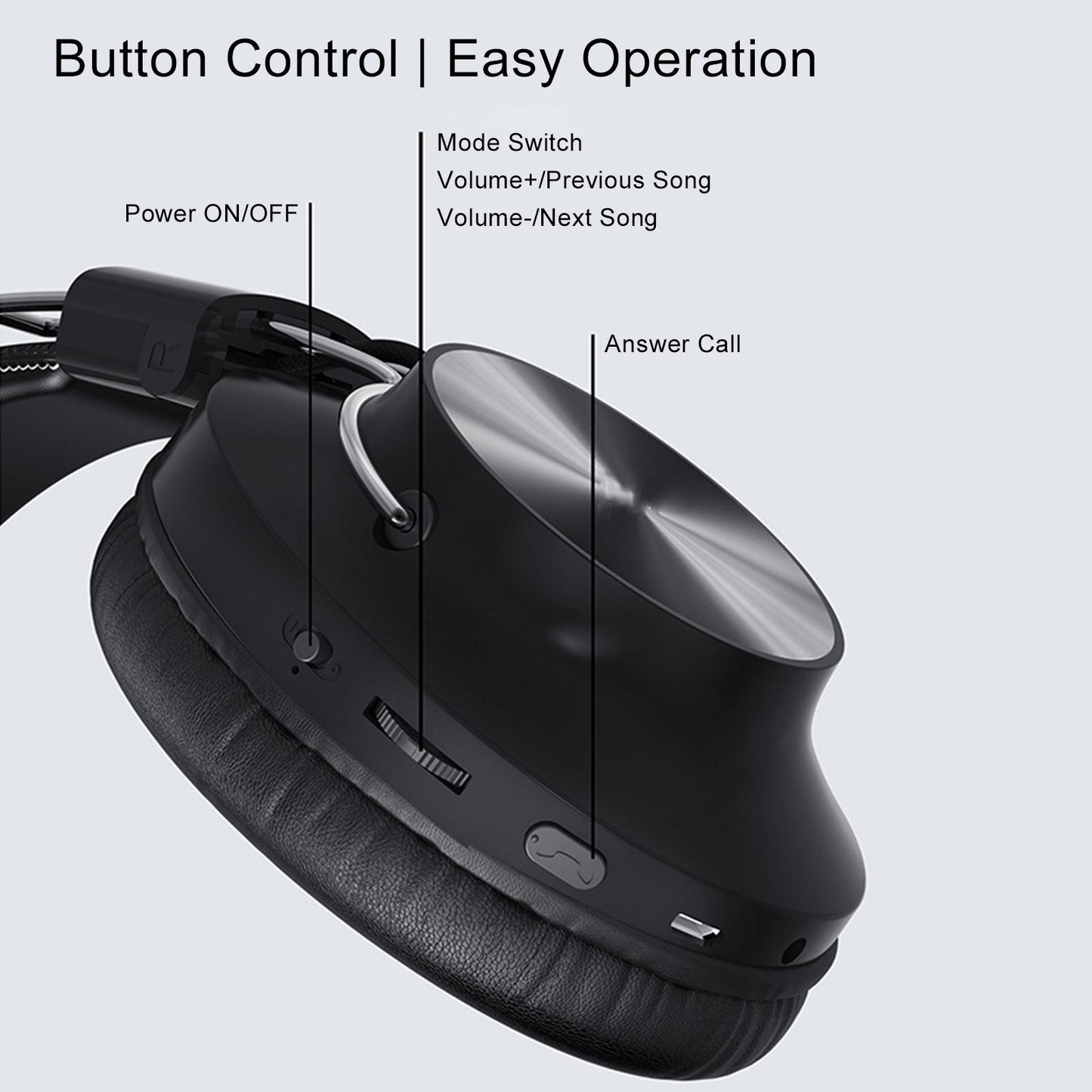 S4000 Wireless Bluetooth Headset Over-ear Headphone Support TF Card FM Radio