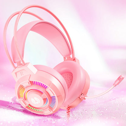 BATXELLENT H81 RGB Wired Headset Adjustable Gaming Headphone Noise Canceling Earphone with Mic for PC, Laptops, Mobile Phones