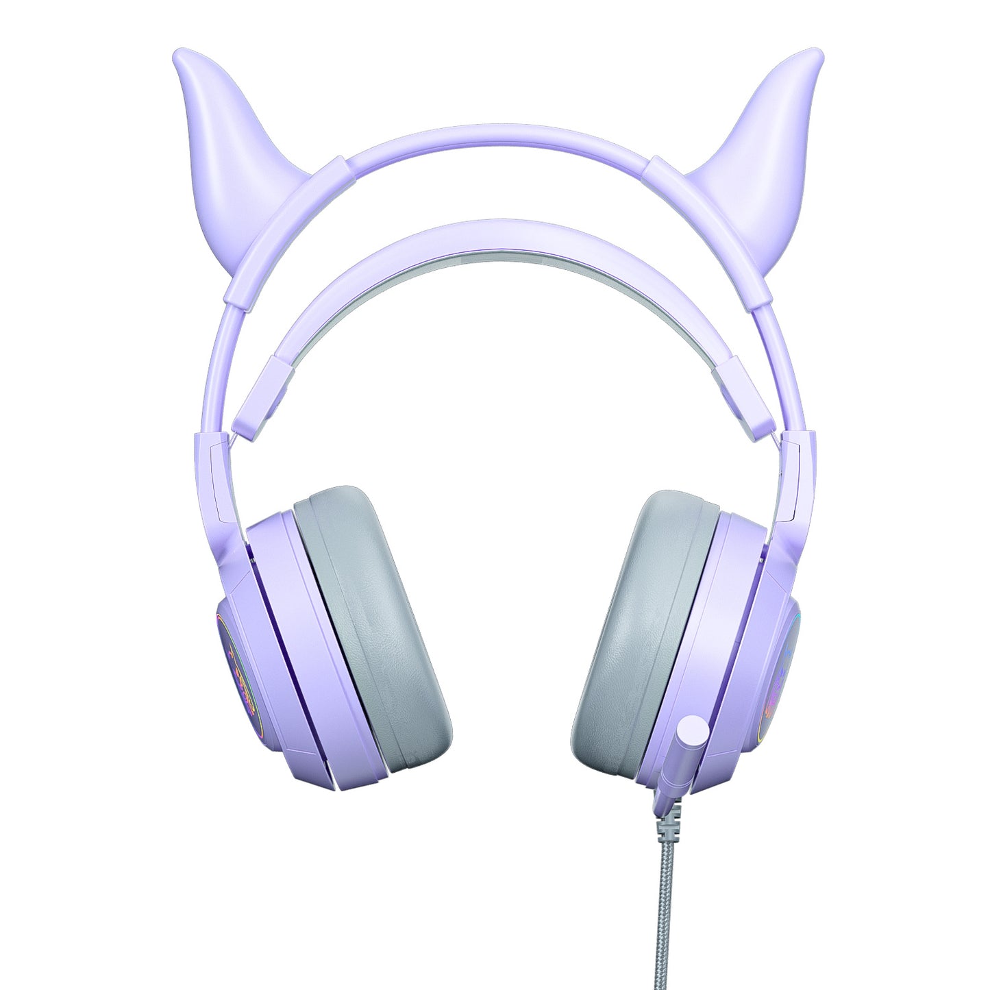 SY-G25 Devil Ears Design RGB Lighting Wired Control Gaming Earphone 3D Surround Sound Game Headset with HD Mic
