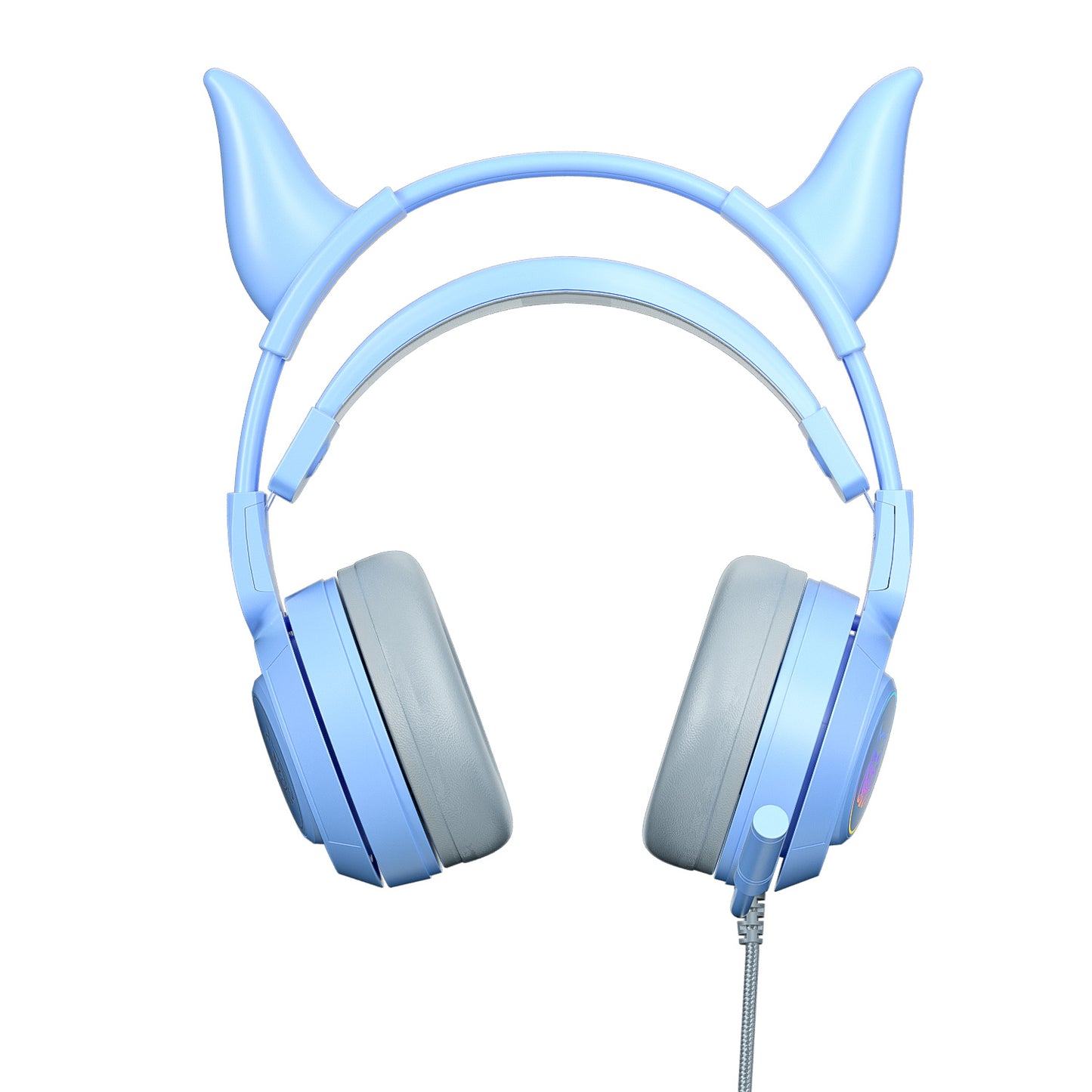 SY-G25 Devil Ears Design RGB Lighting Wired Control Gaming Earphone 3D Surround Sound Game Headset with HD Mic