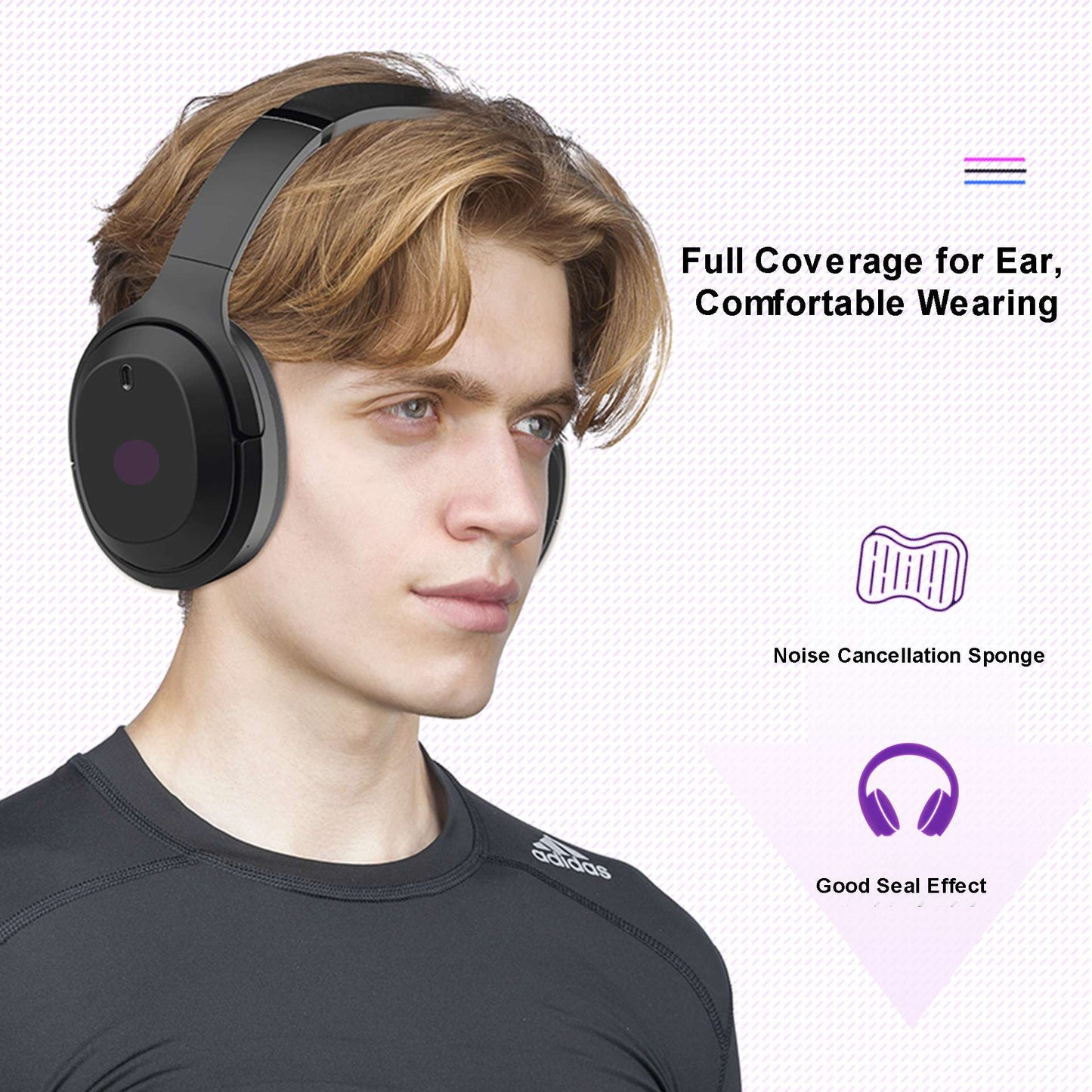 GORSUN MA98 Stereo Sound Bluetooth Headset ANC+ENC Noise Canceling Over-ear Headphones