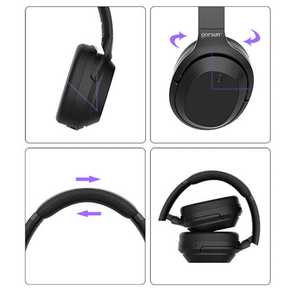 GORSUN MA98 Stereo Sound Bluetooth Headset ANC+ENC Noise Canceling Over-ear Headphones