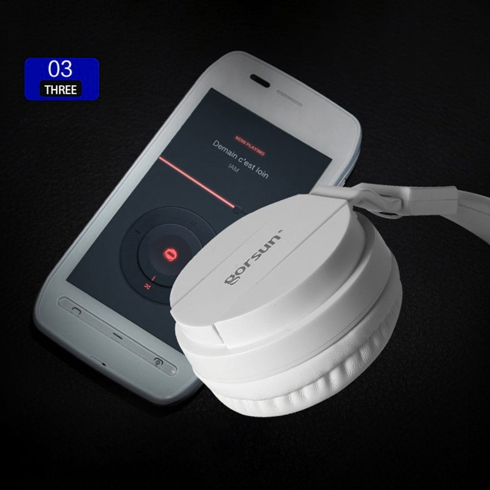 GORSUN GS-778 Over-ear Wired Headphone Stereo HiFi Sound Children Headset with 3.5mm AUX Plug