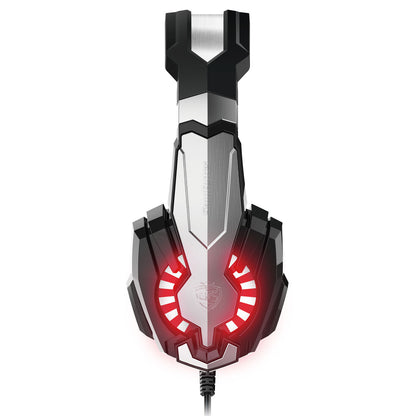 SOULBYTES S9 USB+3.5mm Wired Over-Ear Heavy Bass E-sports Headphone Volume Adjustable Gaming Headset with LED Light