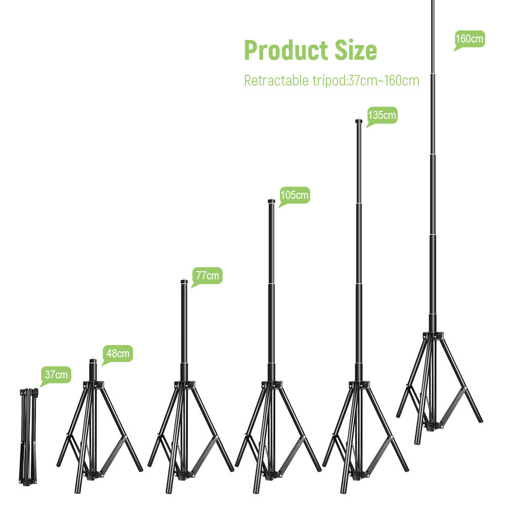 1.6M Adjustable Tripod Stand for Vlogs Live Stream Self-Portrait Shooting