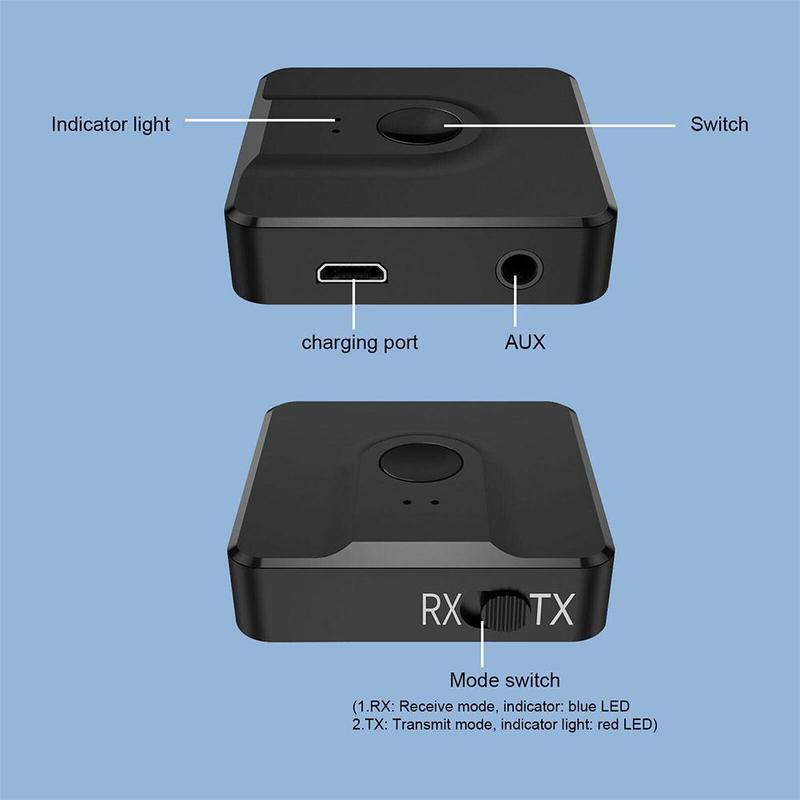 BT102 2 in 1 Bluetooth 5.0 Transmitter Receiver Wireless Audio Adapter Dongle for PC TV Speaker