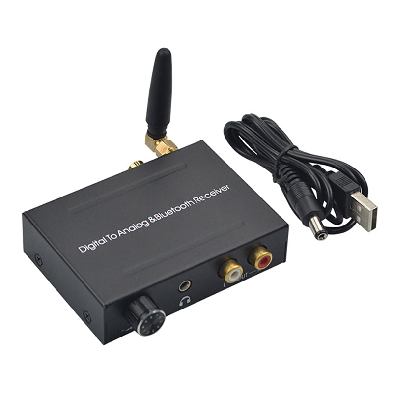 24Bit 192Khz Digital to Analog Converter Bluetooth 5.0 Receiver Volume Control DAC Audio Adapter for DVD TVbox
