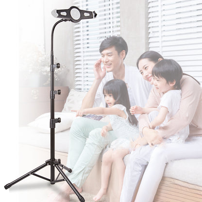 JYX-368 360&#176; Rotation Tablet Holder Height Adjustable Tripod Stand for Selfie Live Broadcast