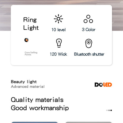 10inch Ring Light with 1.6m Telescopic Tripod Stand Bluetooth Remote for Live Broadcast Video Shooting