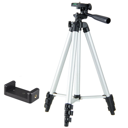 110cm Portable Aluminum Alloy Tripod DSLR Camera Phone Holder Live Streaming Photography Tripod with Phone Clip