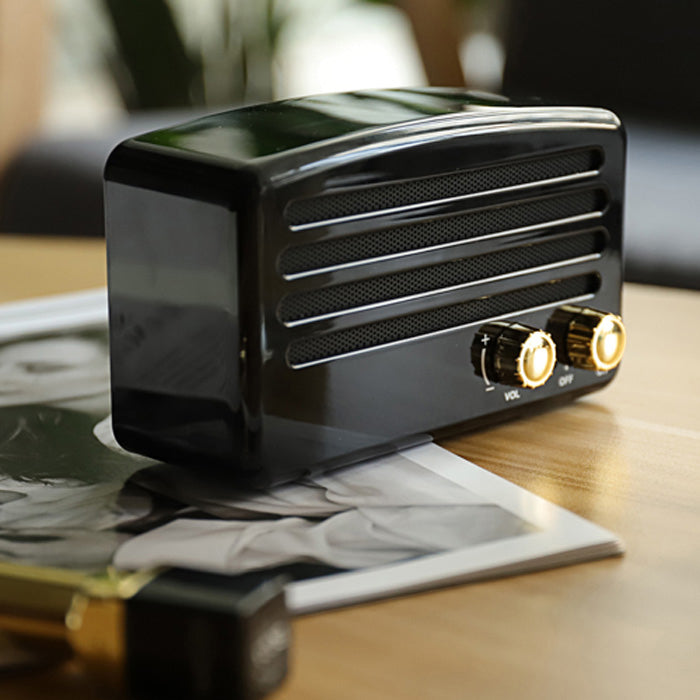 Retro Style Wireless Bluetooth Speaker Mini Portable TF Card Slot Music Player