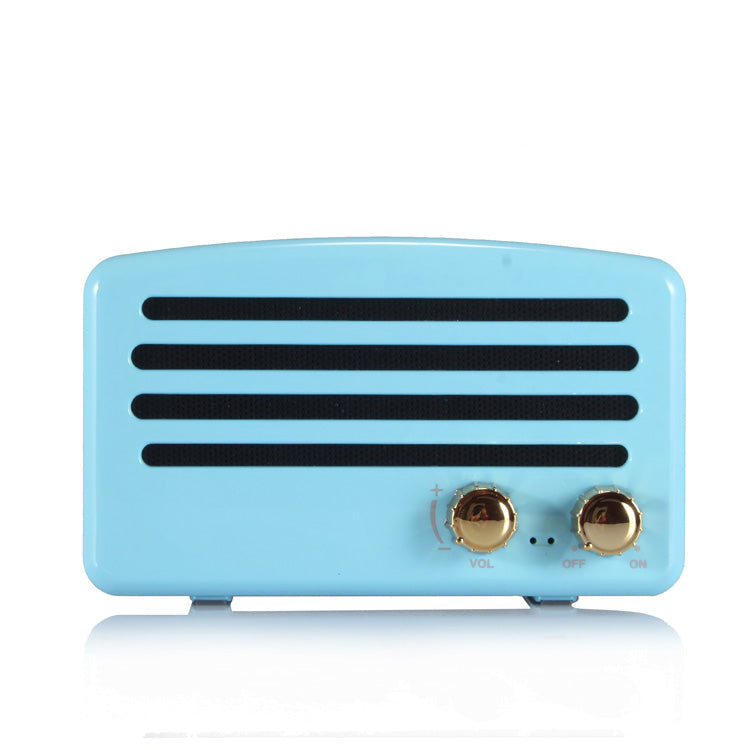 Retro Style Wireless Bluetooth Speaker Mini Portable TF Card Slot Music Player