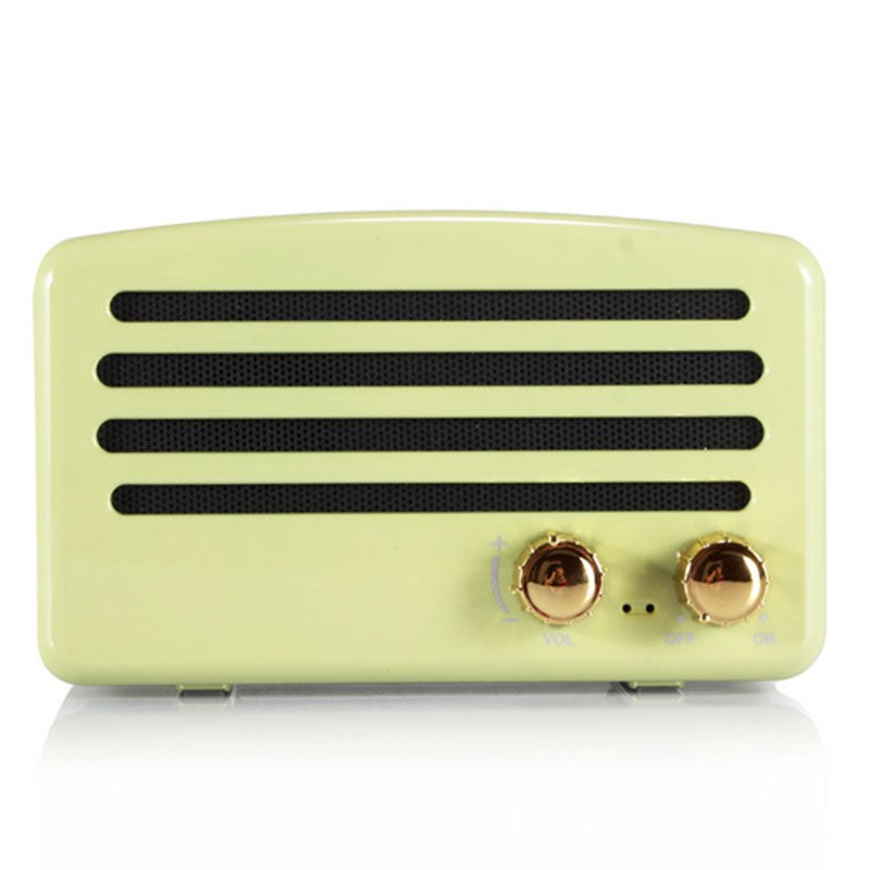 Retro Style Wireless Bluetooth Speaker Mini Portable TF Card Slot Music Player