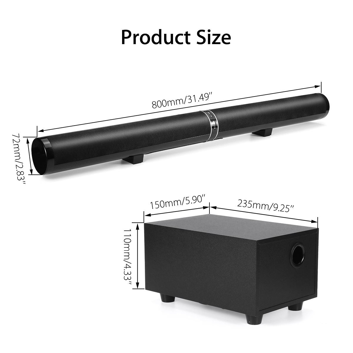 LP-09 Bluetooth Speaker Home Theater Surround Audio Soundbar Subwoofer System Set