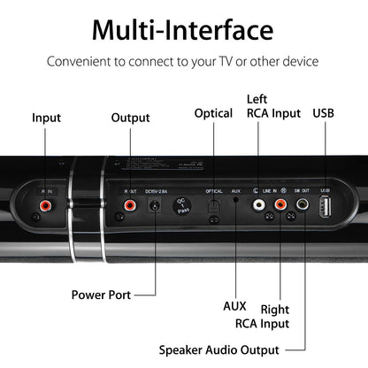 LP-09 Bluetooth Speaker Home Theater Surround Audio Soundbar Subwoofer System Set