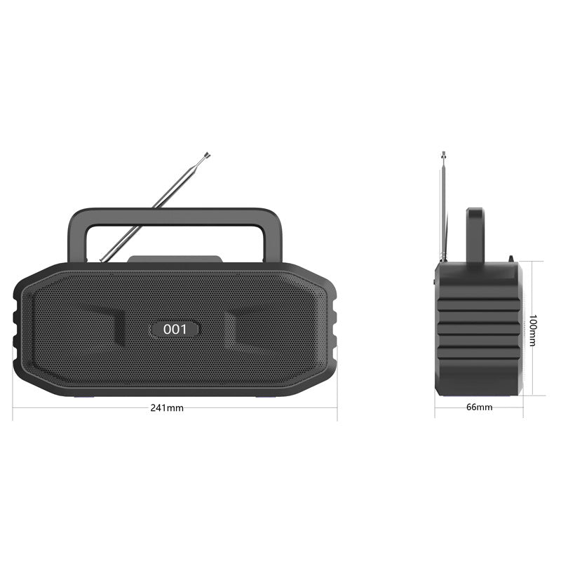 HF-001 Portable Speaker Cell Phone Stand Holder HiFi Stereo Sound Bass Subwoofer FM Radio
