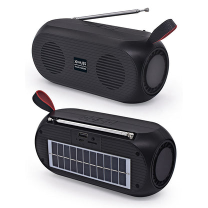 XM-U3S Wireless Bluetooth Speaker Household Outdoor U disk/TF Card Car Subwoofer Solar Power Speaker with FM Radio Function