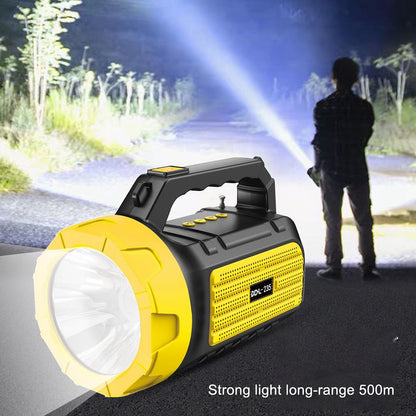BDL-235 Portable Outdoor Solar Rechargeable Bluetooth Speaker LED Flashlight FM Radio Wireless Music Subwoofer Support TF / U-disk / AUX