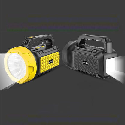 BDL-235 Portable Outdoor Solar Rechargeable Bluetooth Speaker LED Flashlight FM Radio Wireless Music Subwoofer Support TF / U-disk / AUX