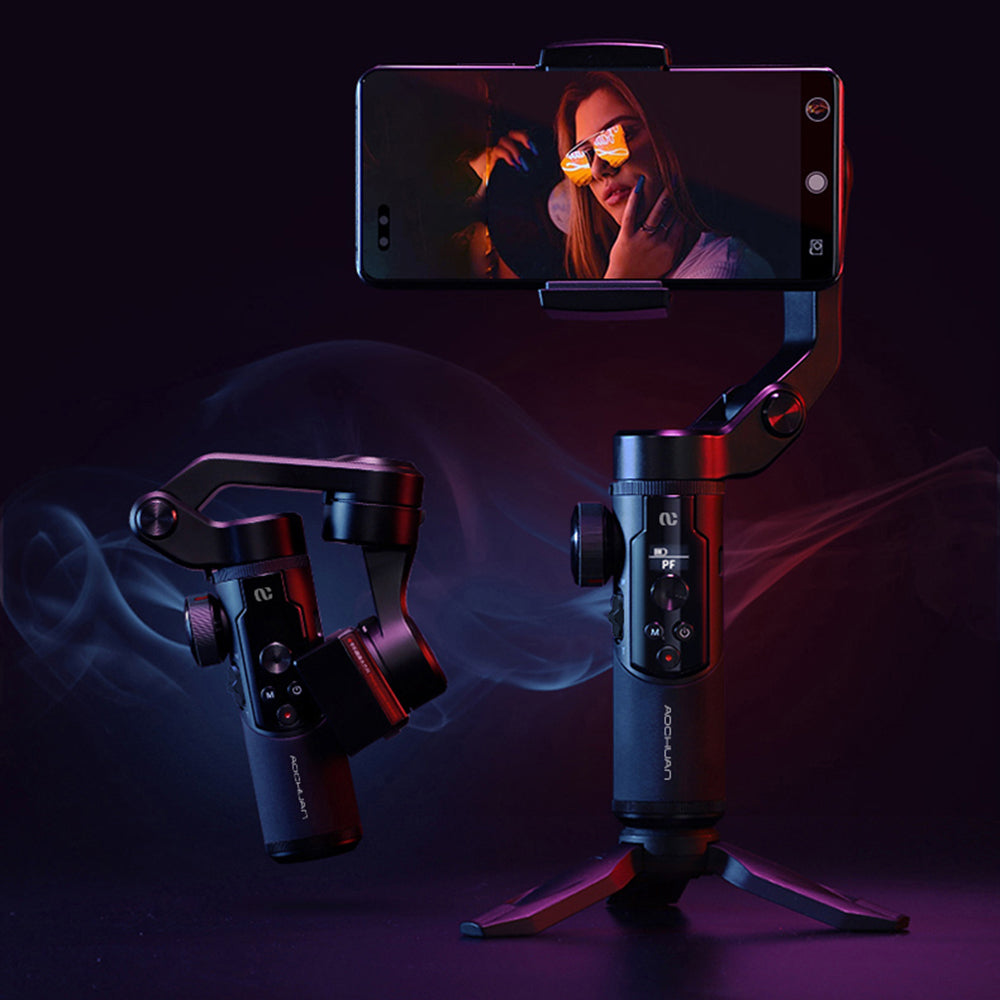 AOCHUAN SMART XR 3-Axis Handheld Smartphone Gimbal Foldable Pocket Size Stabilizer VLOG Video Gimbal