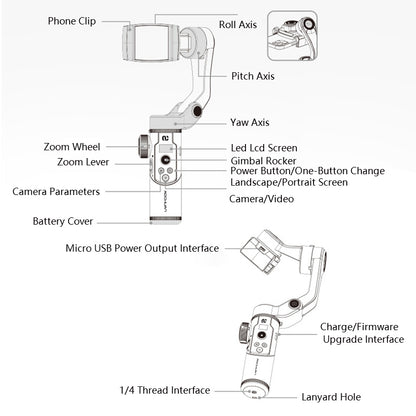 AOCHUAN SMART XR 3-Axis Handheld Smartphone Gimbal Foldable Pocket Size Stabilizer VLOG Video Gimbal