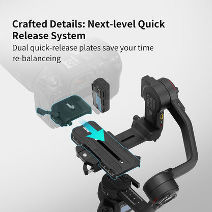 ZHIYUN WEEBILL 3 Portable Gimbal Stabilizer for SLR Cameras Handheld Sling Mode Camera Holder with Extendable Sling Grip - Combo Version