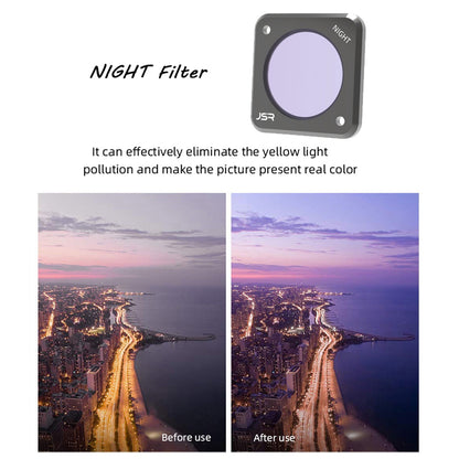 JUNESTAR JSR-1339-14 For DJI Action 2 NIGHT Filter Optical Glass Anti Light Pollution Camera Lens Filter