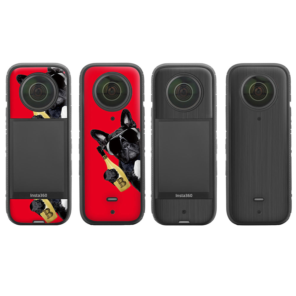 SUNNYLIFE IST-TZ485 For Insta360 X3 Adhesive Cute Pattern PVC Sticker Set Decoration Camera Accessories Kit