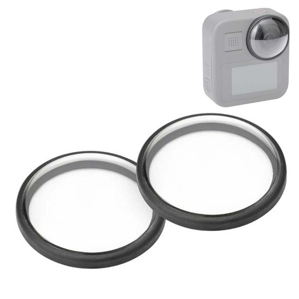 BRDRC DJI-7215 For GoPro Max 2Pcs Acrylic Lens Protective Cover Anti-dust Sport Camera Lens Cap