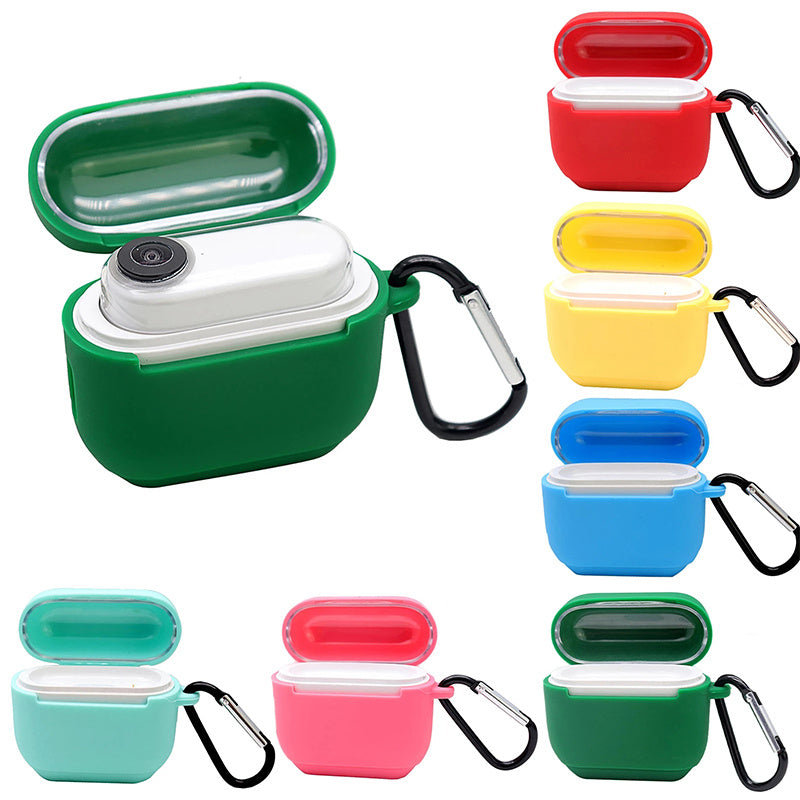 For Insta360 GO Camera Charging Case Soft Silicone Protective Cover Anti-drop Case with Carabiner