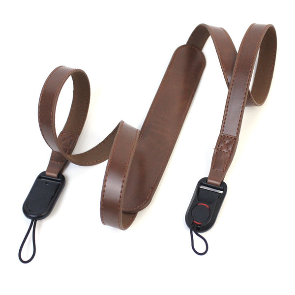 Quick Release Camera PU Leather Strap SLR Camera Carrying Belt Shoulder Strap