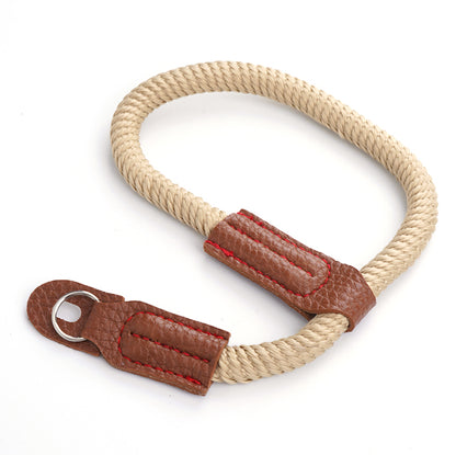 For Sony / Leica / Fujifilm Camera Cotton Woven Round Hand Strap SLR Camera Anti-lost Wrist Rope