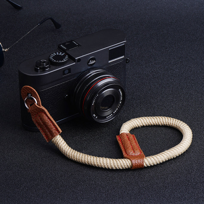For Sony / Leica / Fujifilm Camera Cotton Woven Round Hand Strap SLR Camera Anti-lost Wrist Rope
