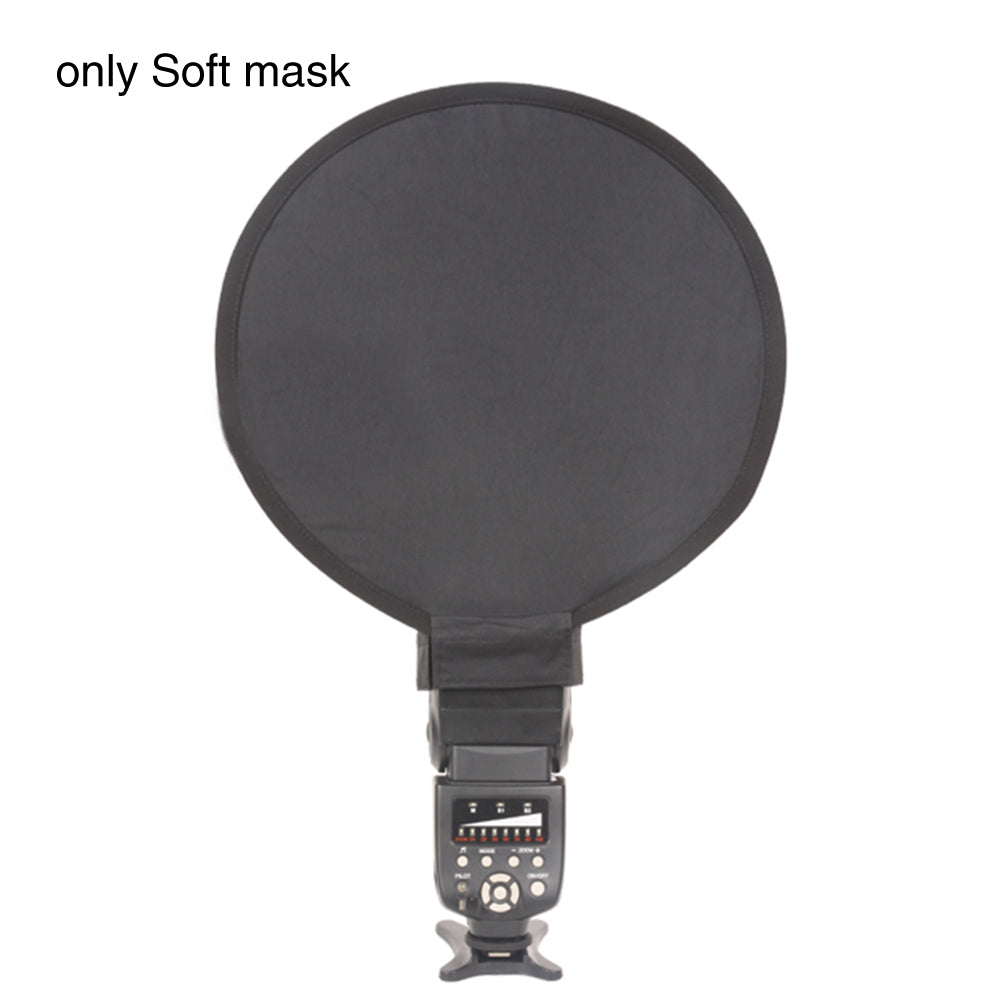 40cm Universal Foldable Round-Shape Speedlite Softbox Diffuser for Portable Camera Flash Light