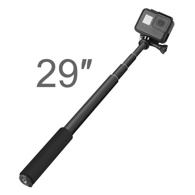 29-Inch Long Aluminum Alloy Camera Selfie Stick for GoPro Hero9 8 7 6 5 Sjcam Sj8 Yi 4K Eken H9