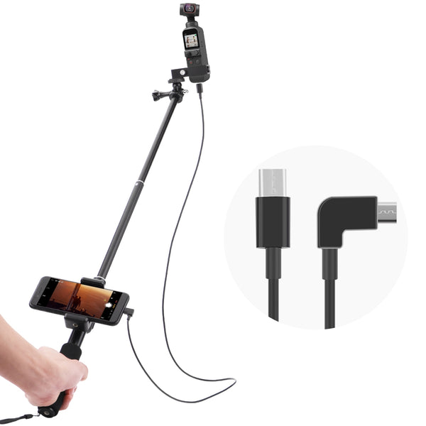 Selfie Stick for DJI Osmo Pocket 2 Handheld Gimbal Stabilizer Type-C/Android Phone Clip Module Extension Pole