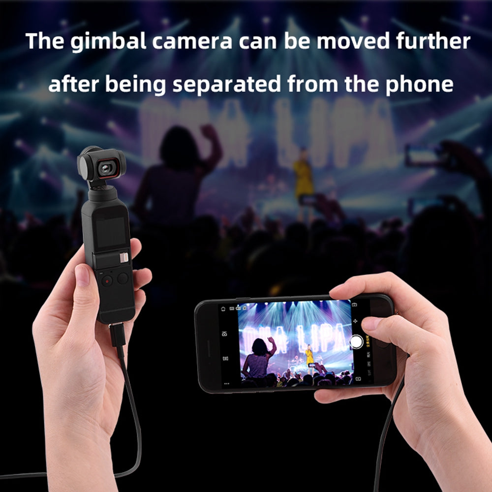100cm Data Line Camera Direct Connection to Mobile Phone Conversion Wire Type-C to Type-C/Micro USB Cable for DJI Osmo Pocket 2