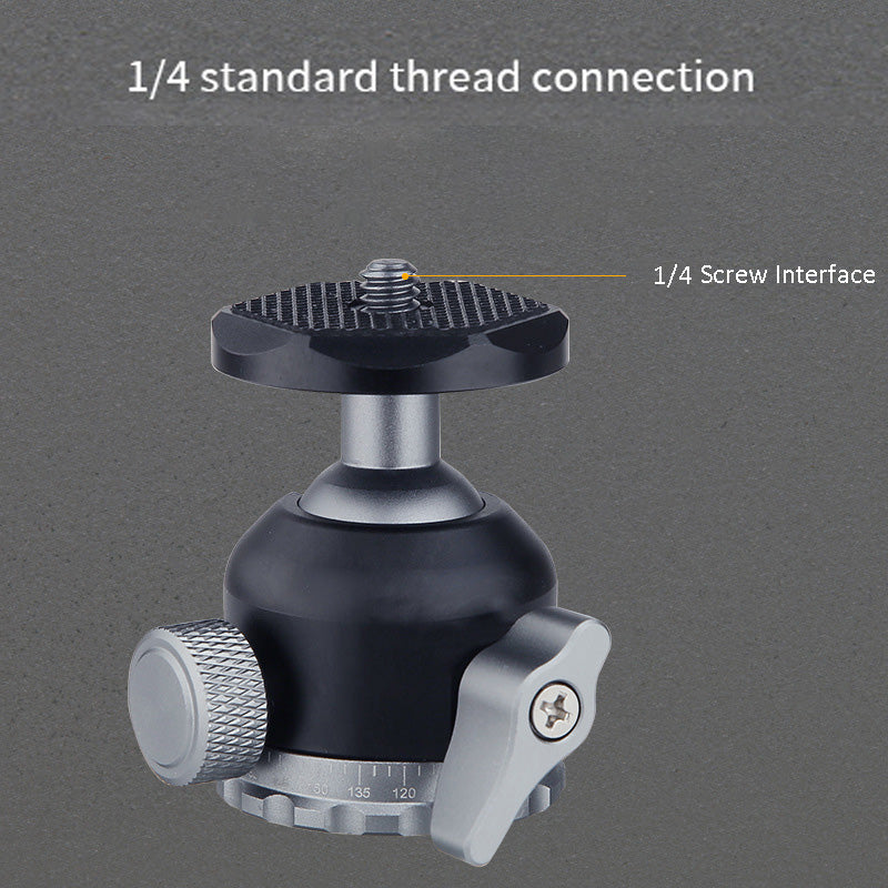 POYINCO JN-016B 1/4 Screw Interface Camera Metal Ball Shape Gimbal Adapter