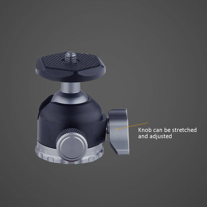 POYINCO JN-016B 1/4 Screw Interface Camera Metal Ball Shape Gimbal Adapter
