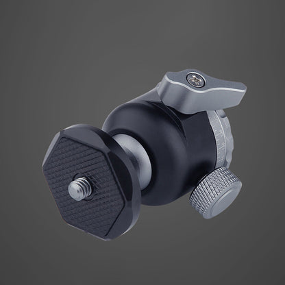 POYINCO JN-016B 1/4 Screw Interface Camera Metal Ball Shape Gimbal Adapter