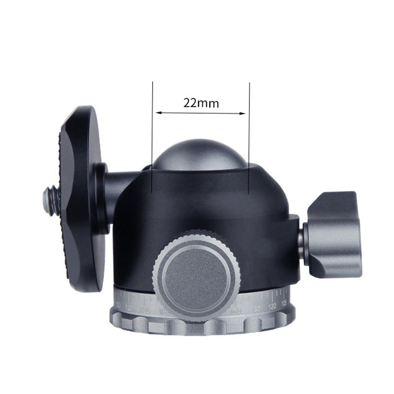 POYINCO JN-016B 1/4 Screw Interface Camera Metal Ball Shape Gimbal Adapter