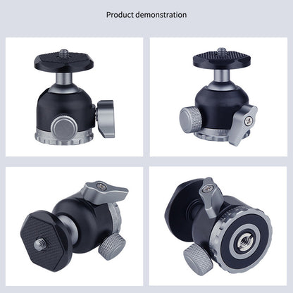 POYINCO JN-016B 1/4 Screw Interface Camera Metal Ball Shape Gimbal Adapter