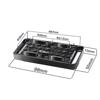 ZS45192-E1 Multifunction Camera Expansion Cheese Plate Mount Board 1/4 3/8 Hole Switching Plate Photography Accessories