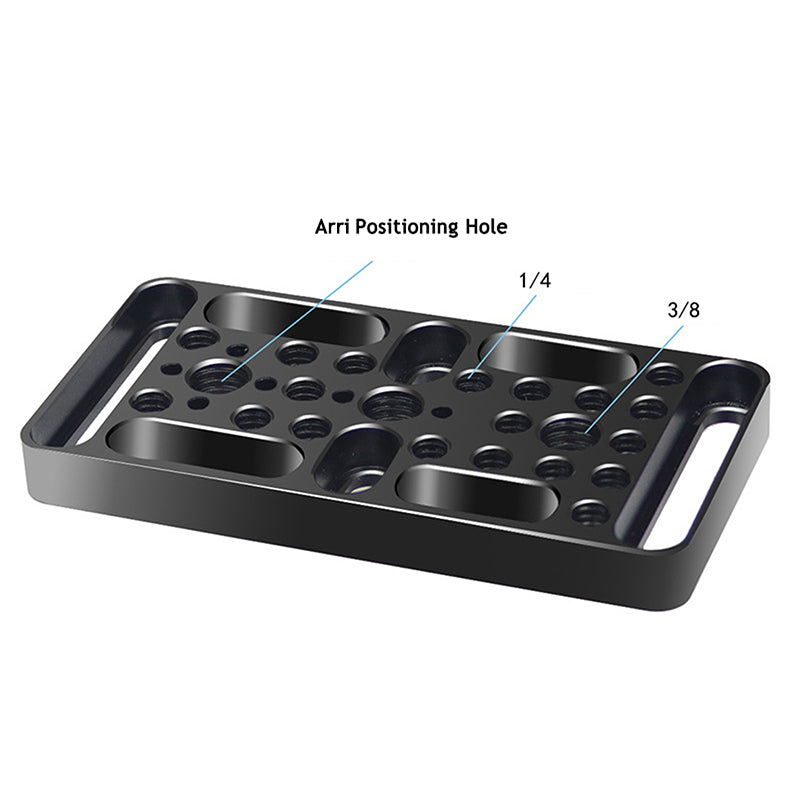 ZS45192-E1 Multifunction Camera Expansion Cheese Plate Mount Board 1/4 3/8 Hole Switching Plate Photography Accessories