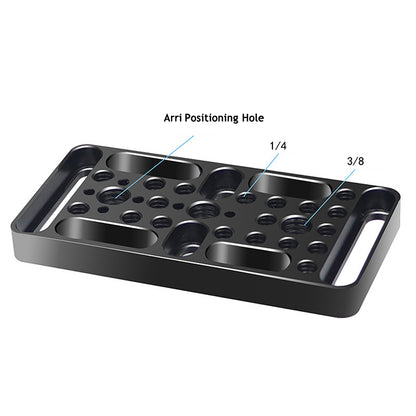 ZS45192-E1 Multifunction Camera Expansion Cheese Plate Mount Board 1/4 3/8 Hole Switching Plate Photography Accessories