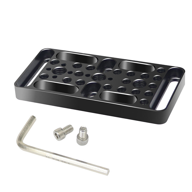 ZS45192-E1 Multifunction Camera Expansion Cheese Plate Mount Board 1/4 3/8 Hole Switching Plate Photography Accessories